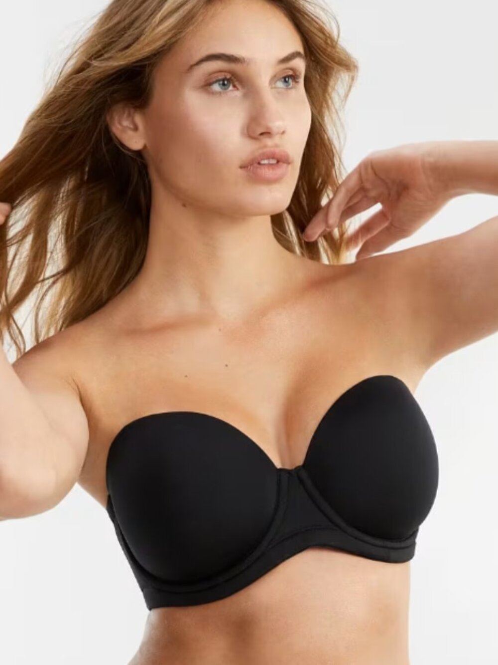 Wacoal Red Carpet Black Strapless Underwire Full Coverage Bra 854119 Size 34H